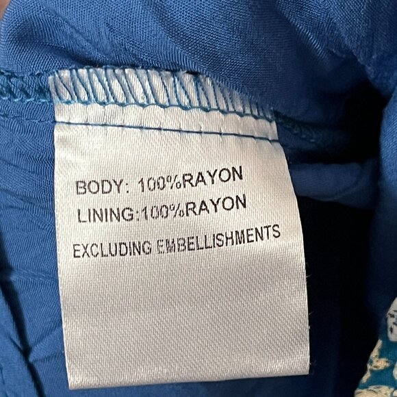 Princess Polly The Sting Mini Dress Blue Lined Floral Skater Boho Women's Size 8 - Picture 9 of 10